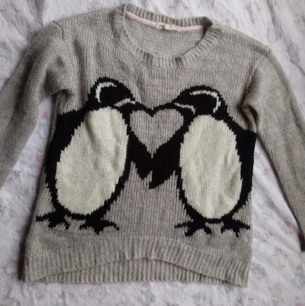 Penguin grey knitted sweatshirt
